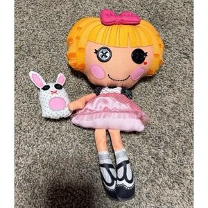 Lalaloopsy Doll w/ Pet Bunny Plush MGA 2012 Rag Doll Button Eyes 10"